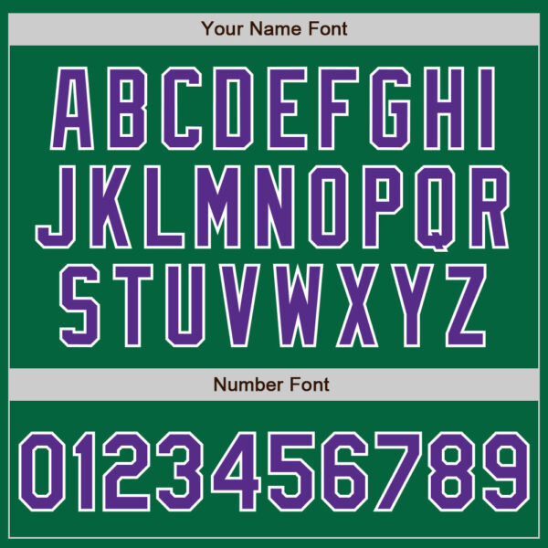 Custom Kelly Green Purple-Yellow Authentic Split Fashion Baseball Jersey