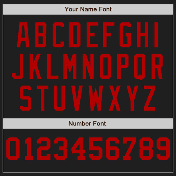 Custom Black White-Red Pinstripe Authentic Split Fashion Baseball Jersey