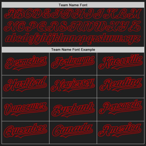 Custom Black White-Red Pinstripe Authentic Split Fashion Baseball Jersey