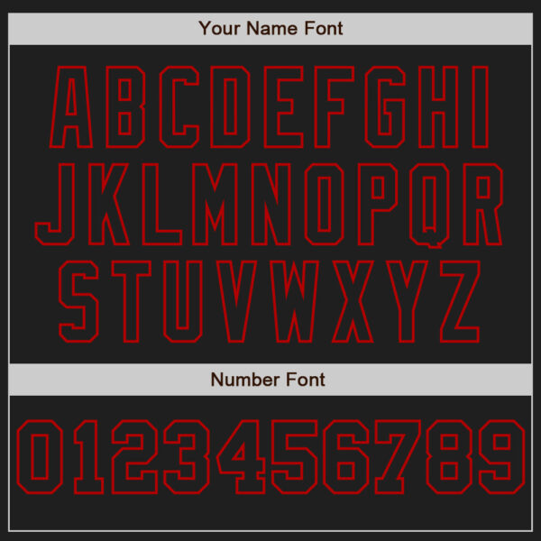 Custom Black White-Red Pinstripe Authentic Split Fashion Baseball Jersey