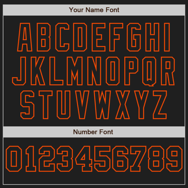 Custom Black White-Orange Pinstripe Authentic Split Fashion Baseball Jersey