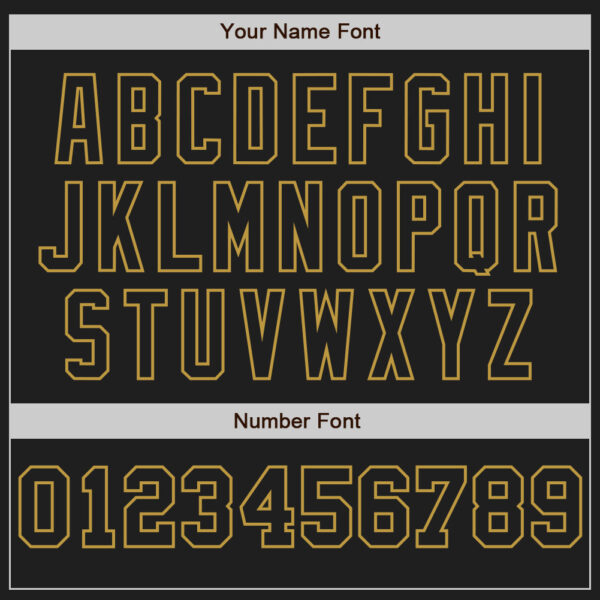 Custom Black White-Old Gold Pinstripe Authentic Split Fashion Baseball Jersey