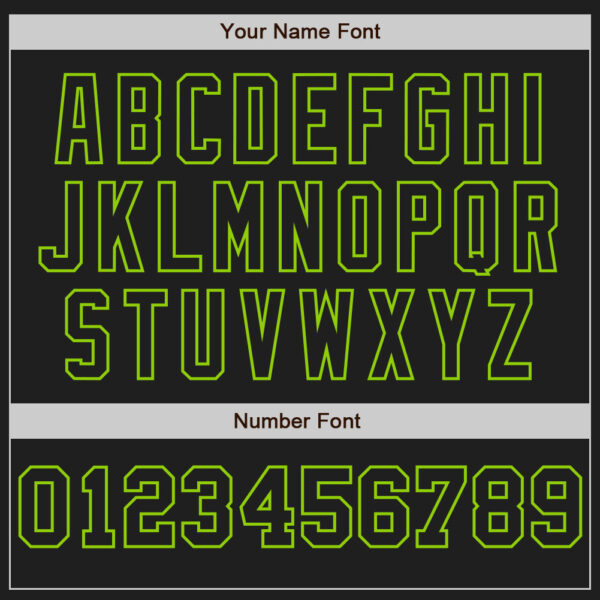 Custom Black White-Neon Green Pinstripe Authentic Split Fashion Baseball Jersey