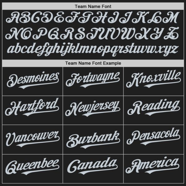 Custom Black White-Silver Pinstripe Authentic Split Fashion Baseball Jersey