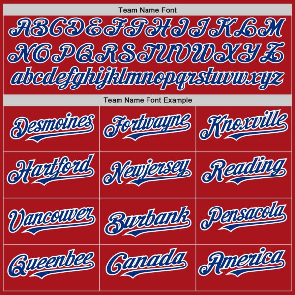 Custom Red White-Royal Pinstripe Authentic Split Fashion Baseball Jersey