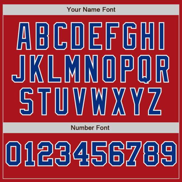 Custom Red White-Royal Pinstripe Authentic Split Fashion Baseball Jersey