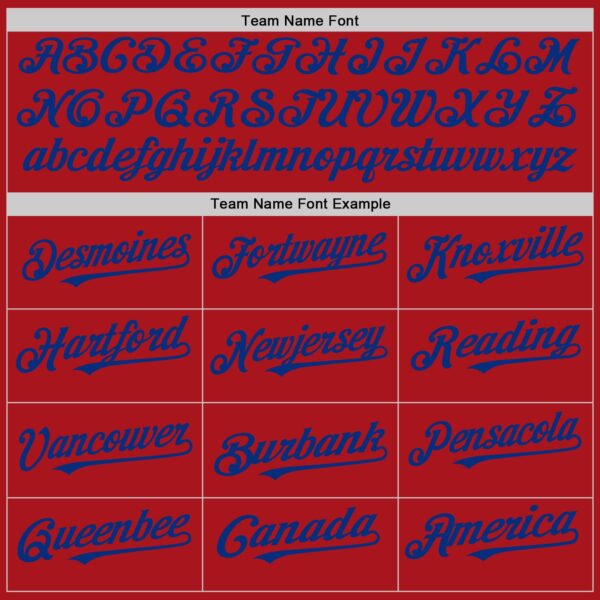 Custom Red Cream-Royal Pinstripe Authentic Split Fashion Baseball Jersey