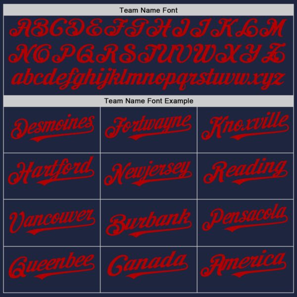 Custom Navy White-Red Pinstripe Authentic Split Fashion Baseball Jersey