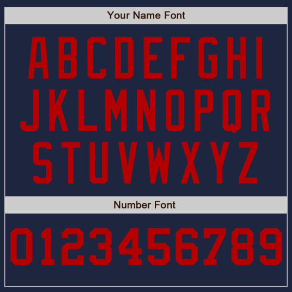 Custom Navy White-Red Pinstripe Authentic Split Fashion Baseball Jersey