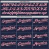 Custom Navy White-Medium Pink Pinstripe Authentic Split Fashion Baseball Jersey