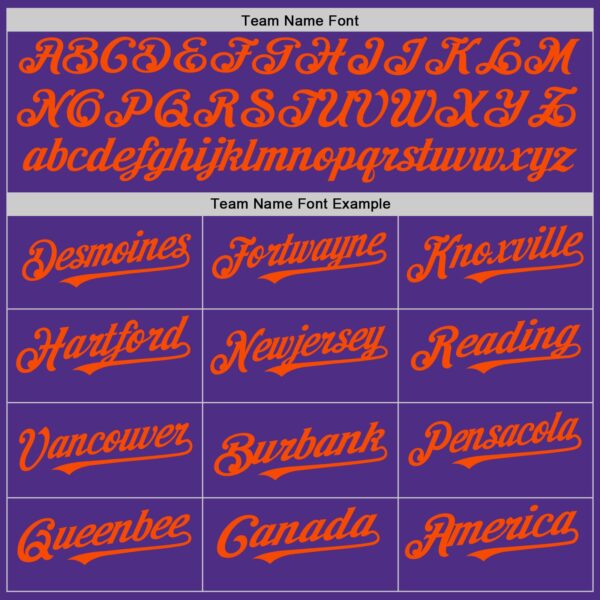 Custom Purple White-Orange Pinstripe Authentic Split Fashion Baseball Jersey