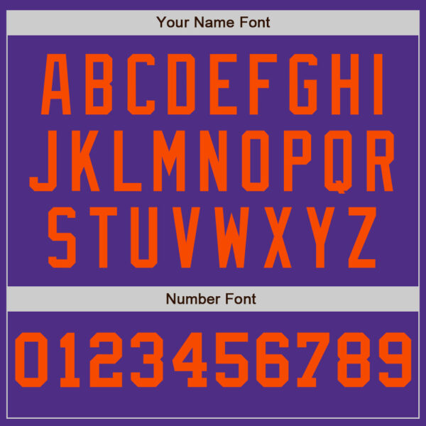 Custom Purple White-Orange Pinstripe Authentic Split Fashion Baseball Jersey