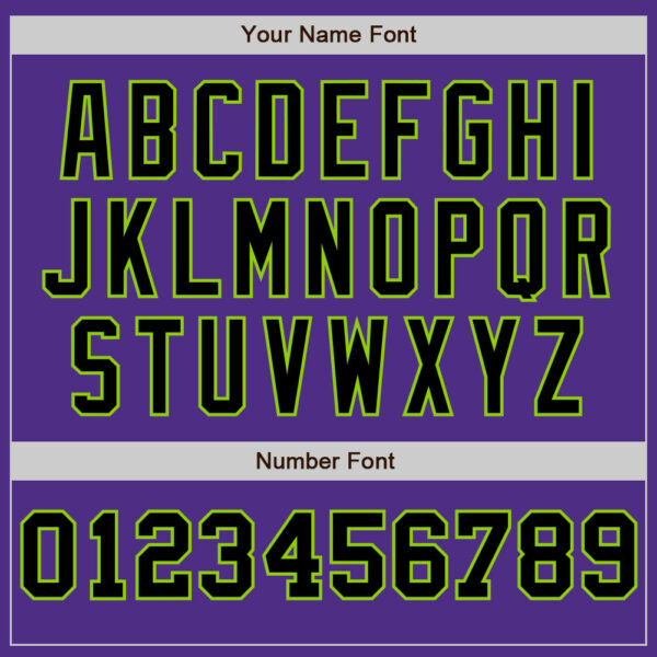 Custom Purple Neon Green-Black Pinstripe Authentic Split Fashion Baseball Jersey