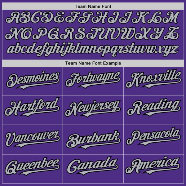 Custom Purple Gray-Black Pinstripe Authentic Split Fashion Baseball Jersey