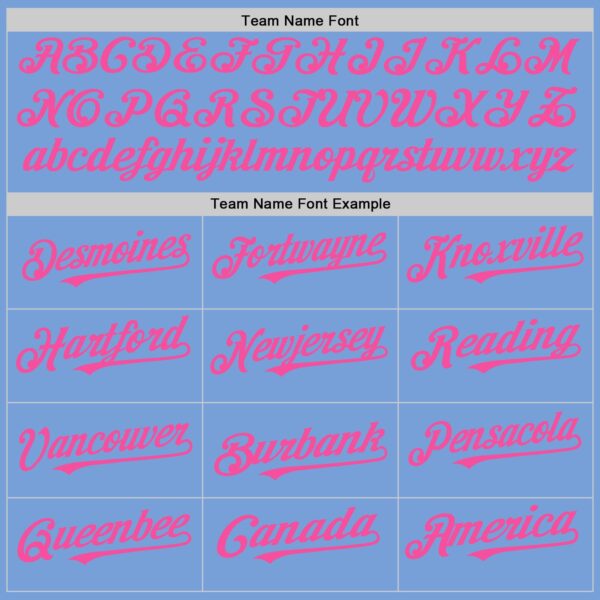 Custom Light Blue White-Pink Pinstripe Authentic Split Fashion Baseball Jersey