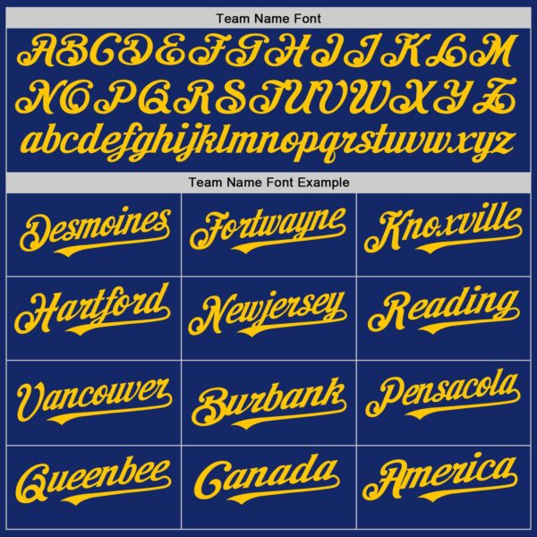 Custom Royal White-Yellow Pinstripe Authentic Split Fashion Baseball Jersey