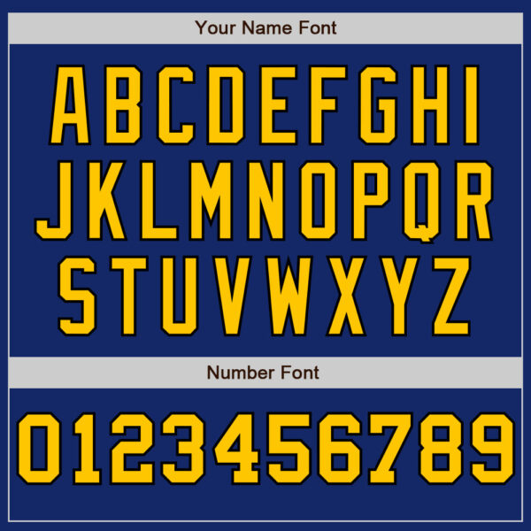 Custom Royal Black-Yellow Pinstripe Authentic Split Fashion Baseball Jersey