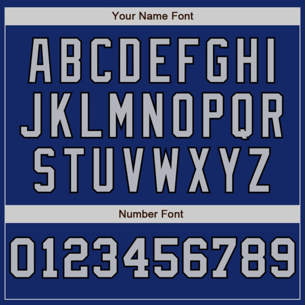 Custom Royal Black-Gray Pinstripe Authentic Split Fashion Baseball Jersey