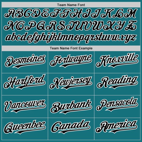 Custom Teal White-Black Pinstripe Authentic Split Fashion Baseball Jersey