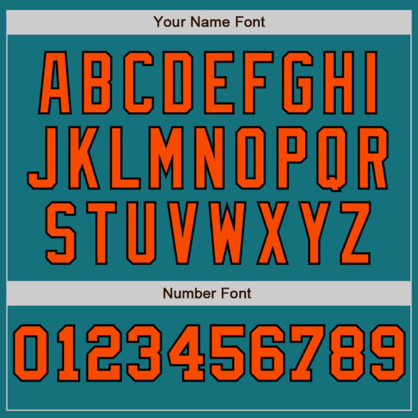 Custom Teal Orange-Black Pinstripe Authentic Split Fashion Baseball Jersey