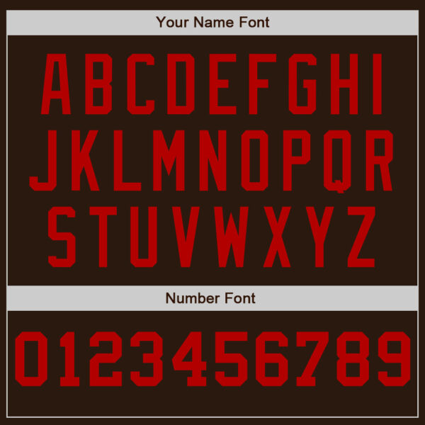 Custom Brown White-Red Pinstripe Authentic Split Fashion Baseball Jersey