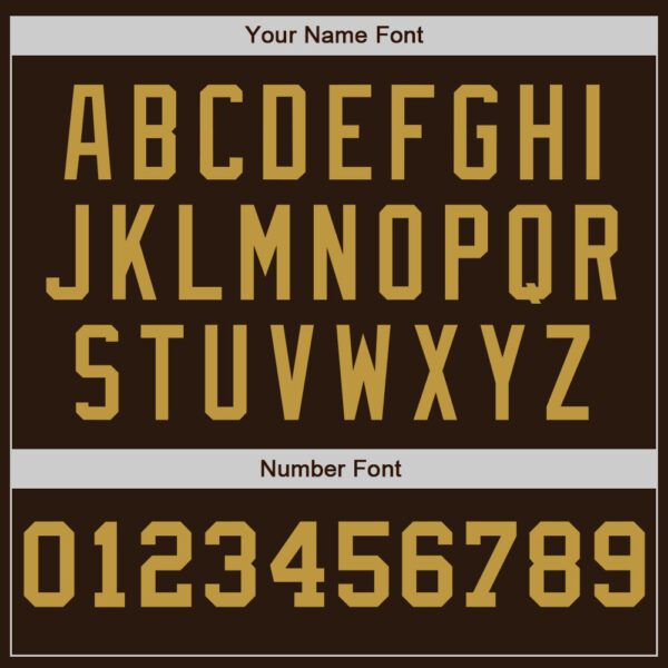 Custom Brown White-Old Gold Pinstripe Authentic Split Fashion Baseball Jersey