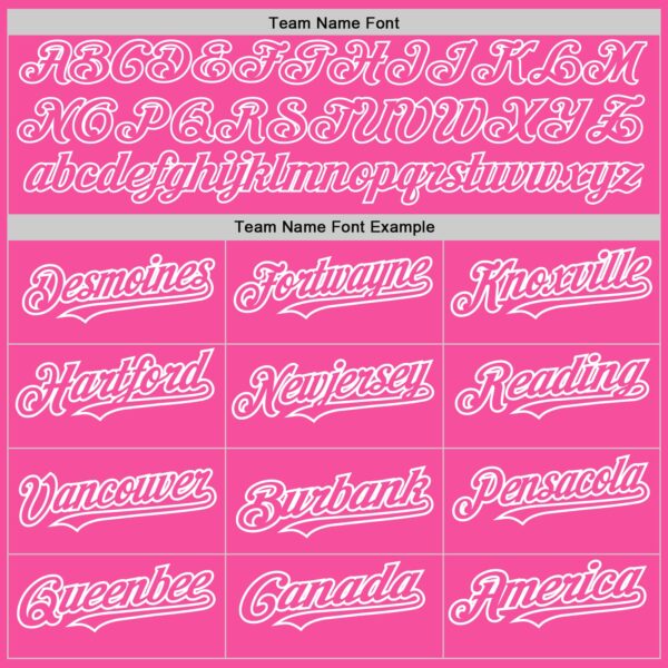 Custom Pink White-Pink Pinstripe Authentic Split Fashion Baseball Jersey