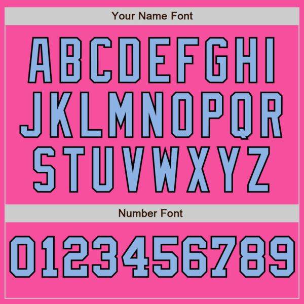 Custom Pink Light Blue-Black Pinstripe Authentic Split Fashion Baseball Jersey