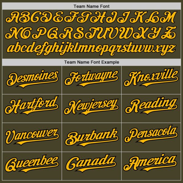 Custom Olive Gold Cream-Black Pinstripe Authentic Split Fashion Salute To Service Baseball Jersey