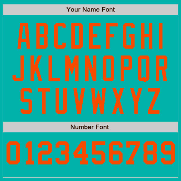 Custom Aqua White-Orange Pinstripe Authentic Split Fashion Baseball Jersey