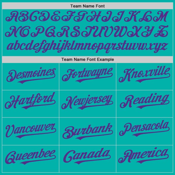 Custom Aqua White-Purple Pinstripe Authentic Split Fashion Baseball Jersey