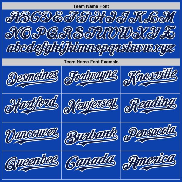 Custom Thunder Blue White-Navy Pinstripe Authentic Split Fashion Baseball Jersey