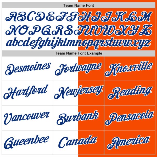 Custom Orange Royal-White Split Fashion Performance T-Shirt