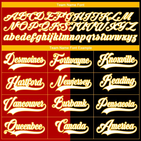 Custom Black White Red-Gold Split Fashion Hockey Lace Neck Jersey