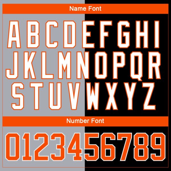 Custom Black Orange Gray-White Split Fashion Hockey Lace Neck Jersey