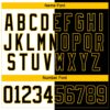 Custom Black Yellow-White Split Fashion Hockey Lace Neck Jersey