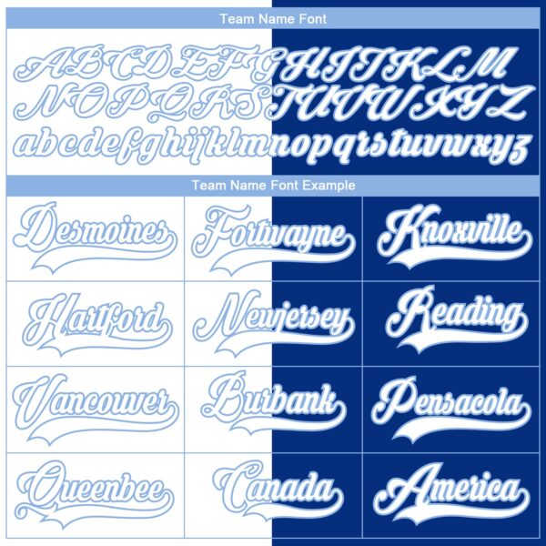 Custom Royal Light Blue-White Split Fashion Hockey Lace Neck Jersey