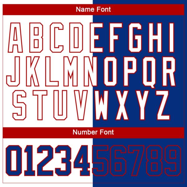 Custom Royal Red-White Split Fashion Hockey Lace Neck Jersey