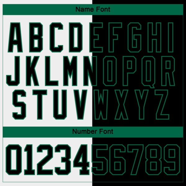 Custom Black Kelly Green-White Split Fashion Hockey Lace Neck Jersey