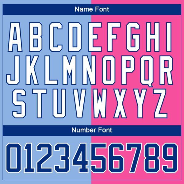 Custom Pink Royal Light Blue-White Split Fashion Hockey Lace Neck Jersey