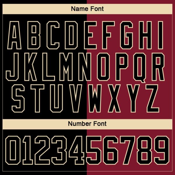 Custom Crimson Black-Cream Split Fashion Hockey Lace Neck Jersey