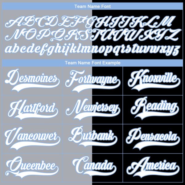 Custom Black Light Blue Gray-White Split Fashion Hockey Lace Neck Jersey