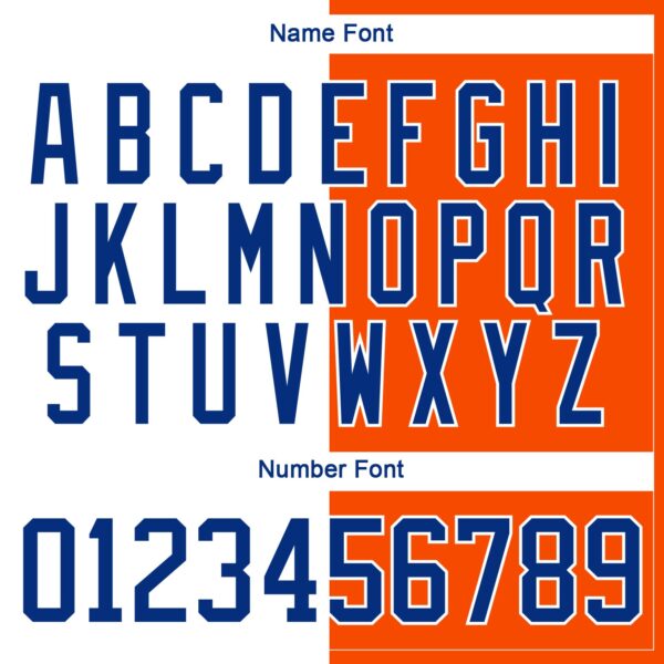 Custom Orange Royal-White Split Fashion Hockey Lace Neck Jersey