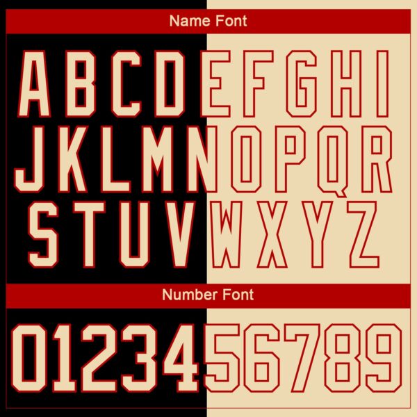 Custom Cream Black-Red Split Fashion Hockey Lace Neck Jersey