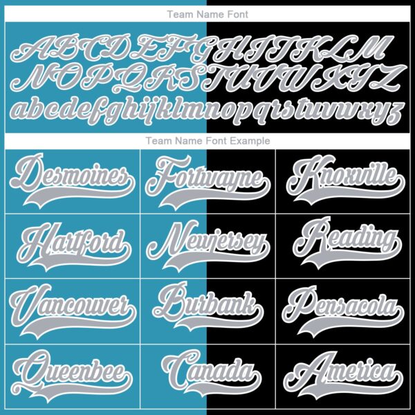 Custom Black Gray Panther Blue-White Split Fashion Hockey Lace Neck Jersey