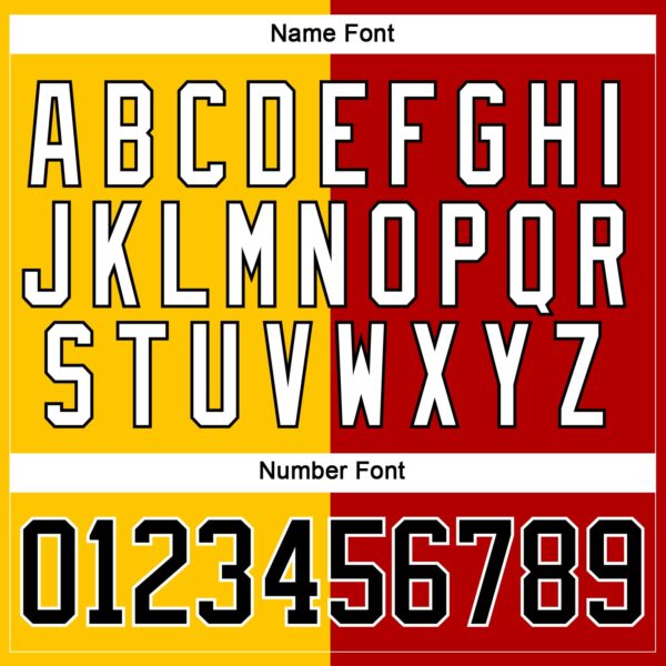 Custom Red Black Yellow-White Split Fashion Hockey Lace Neck Jersey