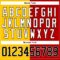 Custom Red Black Yellow-White Split Fashion Hockey Lace Neck Jersey
