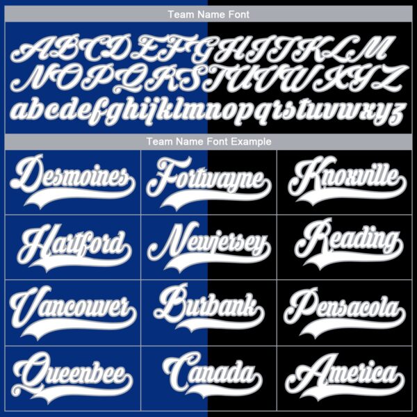 Custom Black White Royal-Gray Split Fashion Hockey Lace Neck Jersey