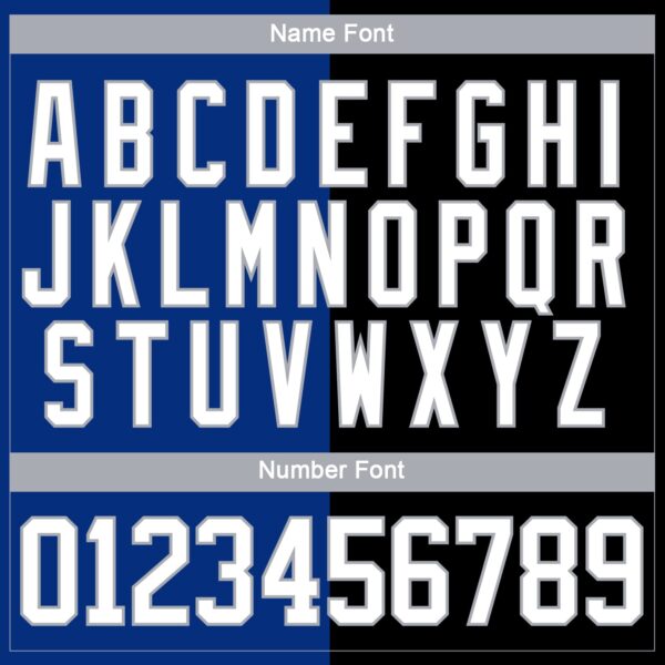 Custom Black White Royal-Gray Split Fashion Hockey Lace Neck Jersey