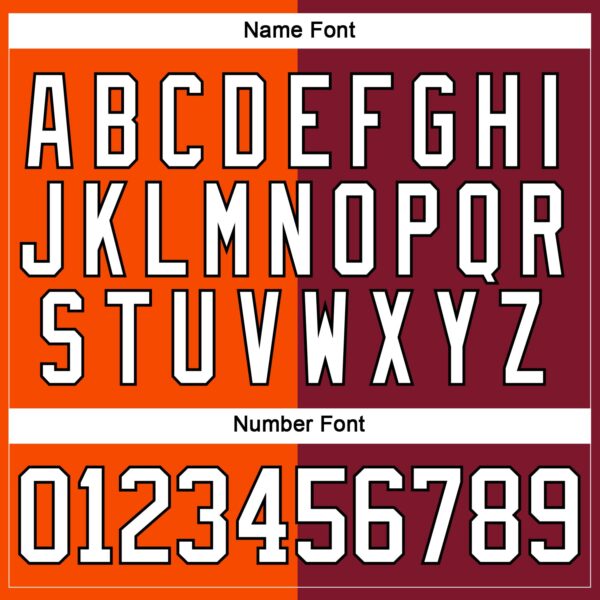 Custom Crimson White Orange-Black Split Fashion Hockey Lace Neck Jersey